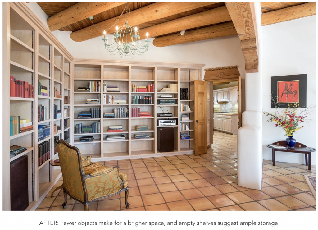 Book shelves in home